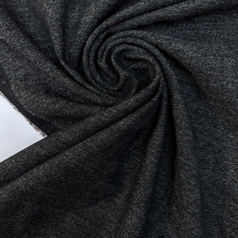 Wool Tweed Suit Fabric Melange White Gray Black