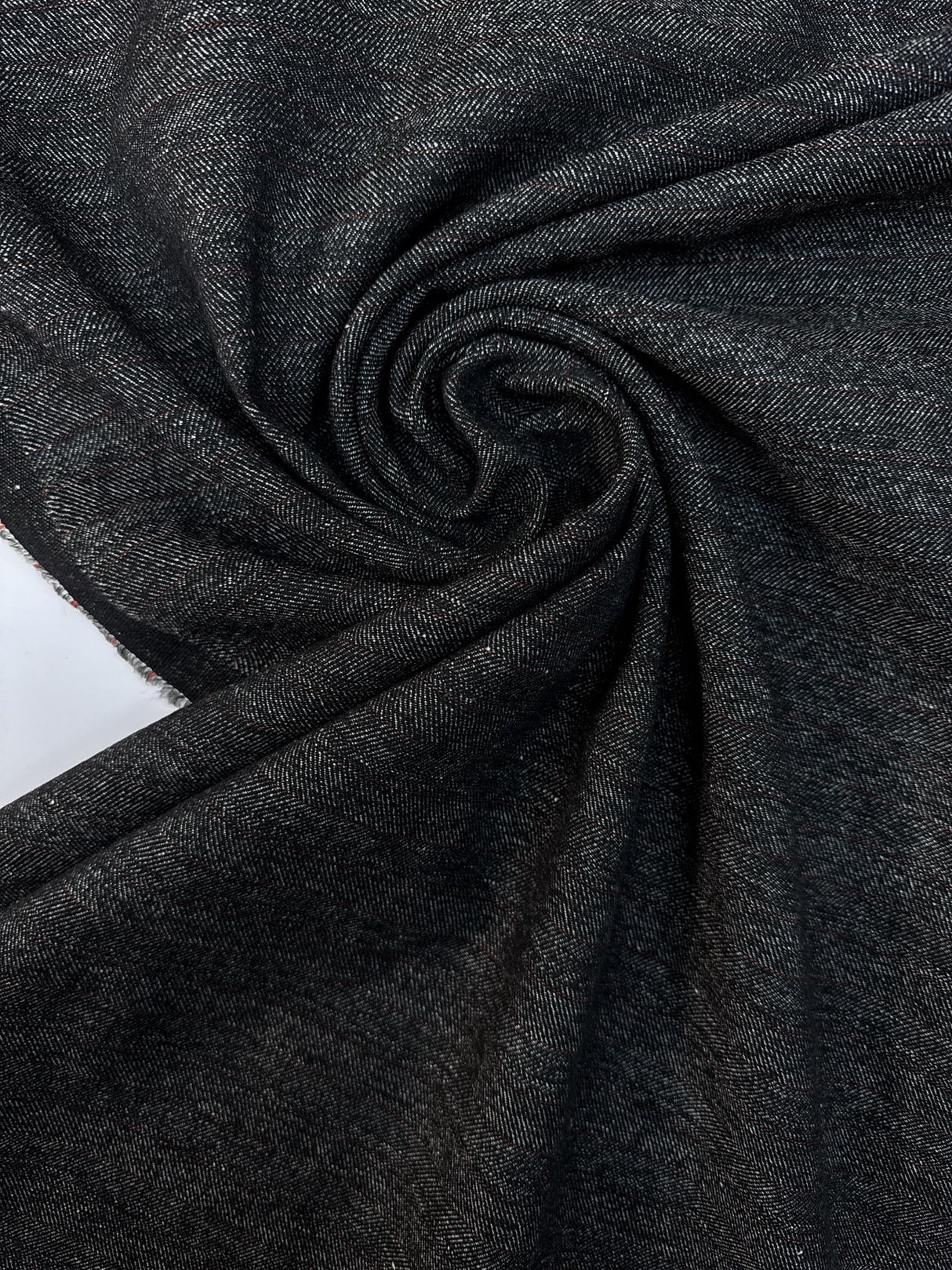 Wool Tweed Suit Fabric Melange White Gray Black