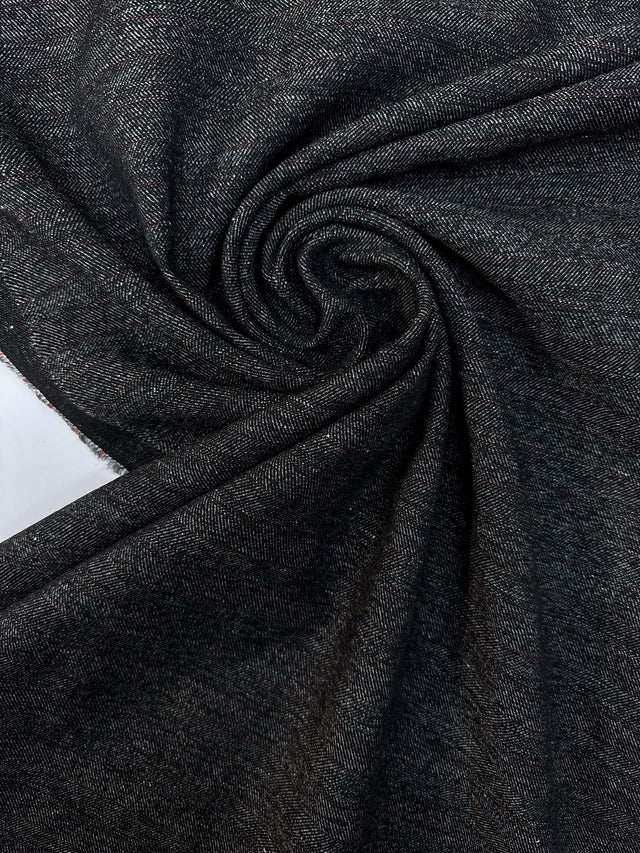 Wool Tweed Suit Fabric Melange White Gray Black