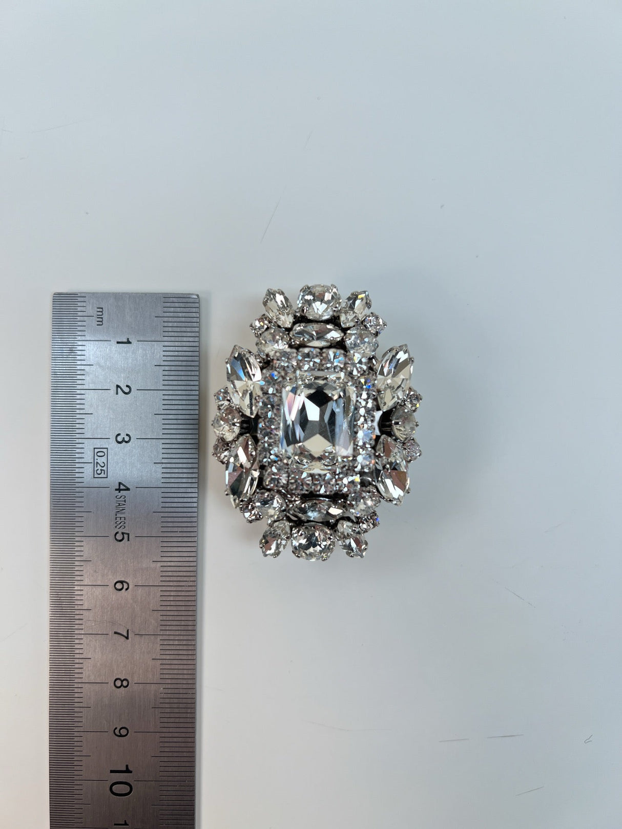 Metal Crystal Fabric Silver