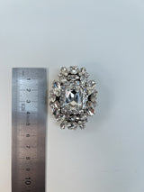 Metal Crystal Fabric Silver