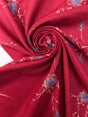 Wool Printed Twill Red Beige