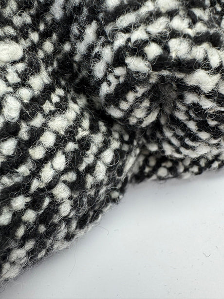 Wool Tweed Bouclé Black White