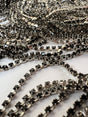 Lurex Silver Black Dense Occasionwear Fabric