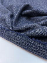 Italian Melange Striped Wool Fabric