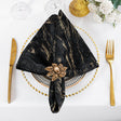Velvet Dinner Napkin Sample 20x20 Black