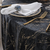 Round Velvet Tablecloth 120" Black