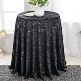 Round Velvet Tablecloth 120" Black