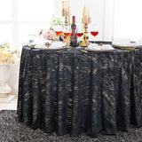 Round Velvet Tablecloth 120" Black