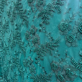 Beaded Lace Mesh Jade