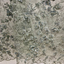 Beaded 3D Floral Lace Fabric Multitone Embroidered