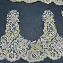 Floral Corded Lace Trim 9" Wide