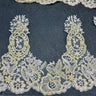 Floral Corded Lace Trim 9" Wide
