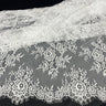 Embroidered Lace Fabric with Eyelash Scallop
