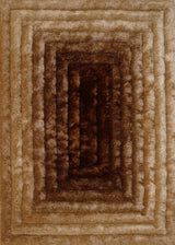 Soft Cozy Fluffy 3D Viscose Feel Geometric Design Shag Area Rug - 100% Polyester Fabric - Geometric Shag, Vibrant Color Palette, 7'6" X 10'3" (1 Unit)