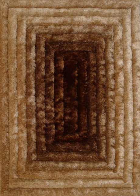 Soft Cozy Fluffy 3D Viscose Feel Geometric Design Shag Area Rug - 100% Polyester Fabric - Geometric Shag, Vibrant Color Palette, 7'6" X 10'3" (1 Unit)