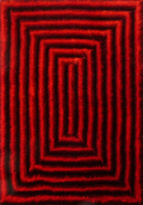 Soft Cozy Fluffy 3D Viscose Feel Geometric Design Shag Area Rug - 100% Polyester Fabric - Geometric Shag, Vibrant Color Palette, 7'6" X 10'3" (1 Unit)