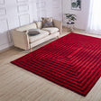 Soft Cozy Fluffy 3D Viscose Feel Geometric Design Shag Area Rug - 100% Polyester Fabric - Geometric Shag, Vibrant Color Palette, 7'6" X 10'3" (1 Unit)
