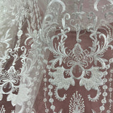 Beaded Embroidered Lace Mesh