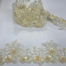 Beaded Corded Floral Lace Trim