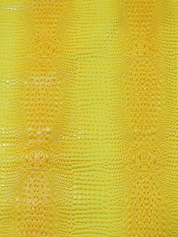 Big Z Fabric Reptile Yellow Florida Gator 3D Embossed Vinyl Fabric