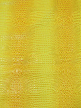 Big Z Fabric Reptile Yellow Florida Gator 3D Embossed Vinyl Fabric