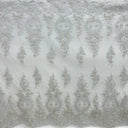 Beaded Corded Bridal Lace Fabric 54" Wide