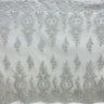 Beaded Corded Bridal Lace Fabric