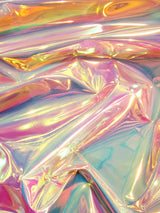 Gold/Silver Holographic Multi-Color Chrome Vinyl Fabric