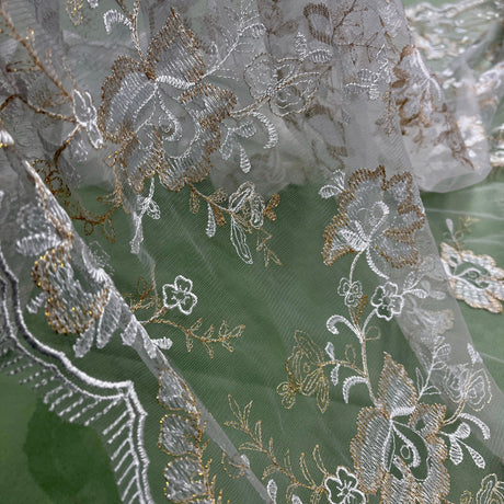 Embroidered Lace Mesh Floral