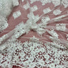 Beaded 3D Floral Lace Fabric