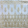 Embroidered Bridal Lace White Mesh