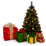 Lighted Christmas Gift Box Set, Battery Operated Decor