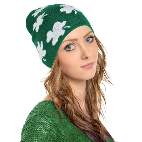 Shamrock Knit Beanie Hat