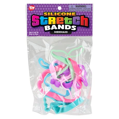Mermaid Silicone Stretch Bands (144 PC Canister)