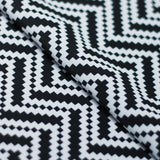 Zig Zag Racer Polyester Spandex Fabric - Multiple Colors, Chevron Zig Zag, 58/60" Width (1 Yard)