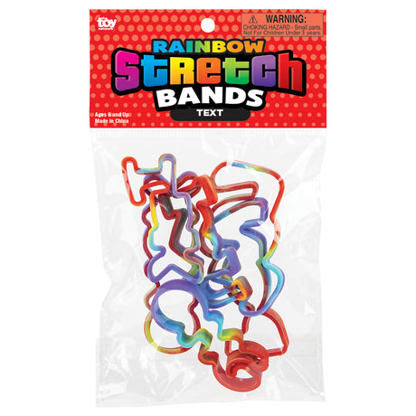 Rainbow Silicone Stretch Bands (144 Pc Can)