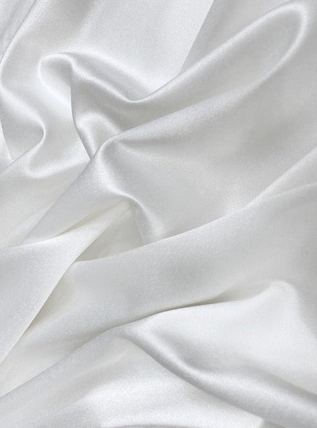 White Stretch Crepe Back Satin