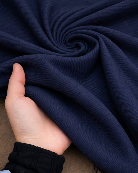 Stretch Twill Denim Look Navy Blue