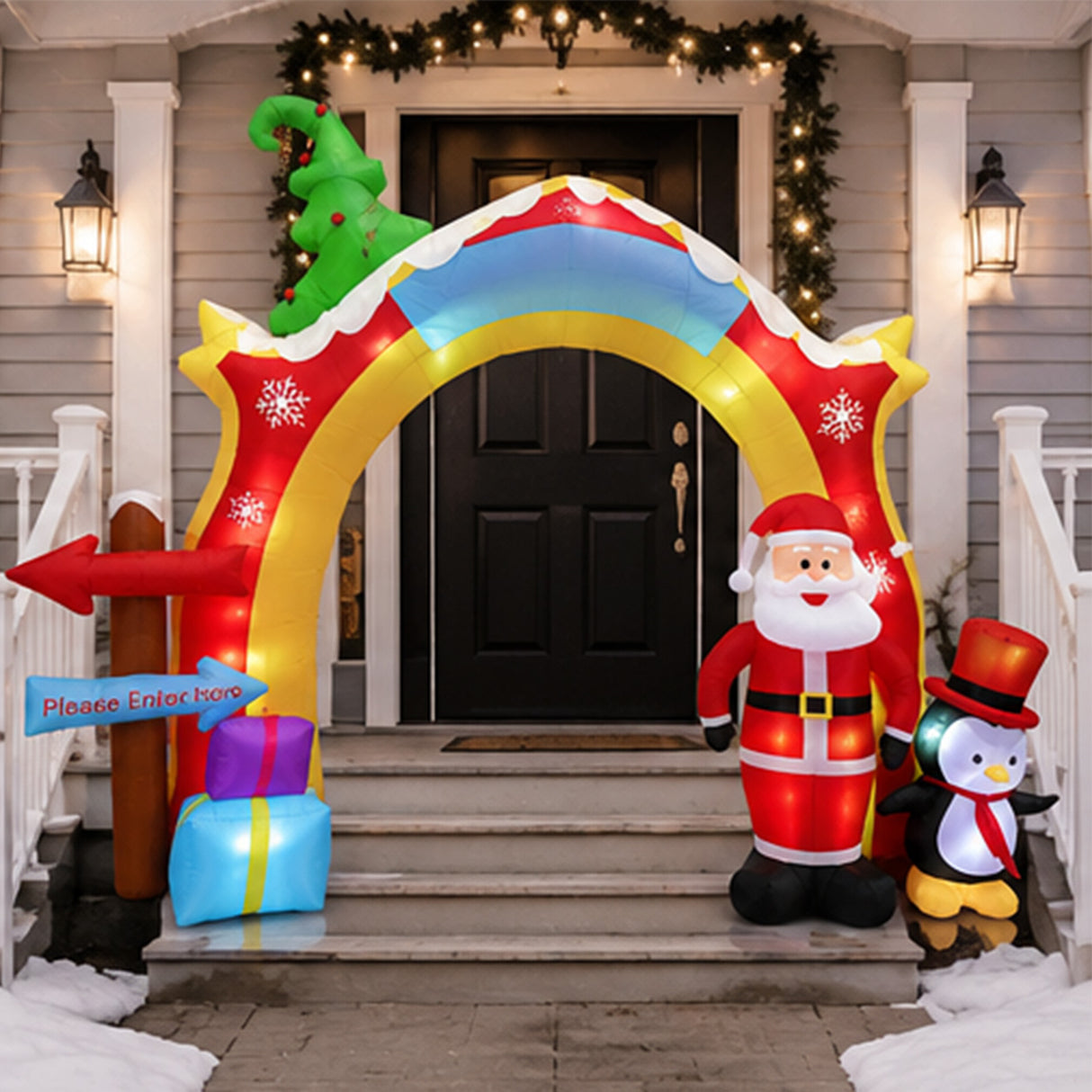 10FT Christmas Arch Outdoor Holiday Decoration