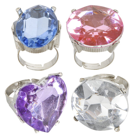Giant Faux Diamond Ring 1" (1 DZ)