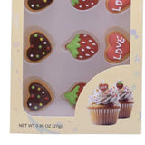 Valentines Cake Decorations Love Heart Strawberry Edible