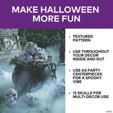 3 3/4" x 5 1/2" Textured Grinning Gray Skulls Halloween Decoration