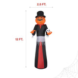 12ft Haunted Hill Farm Yard stake Lighted Jack-o-lantern Inflatable