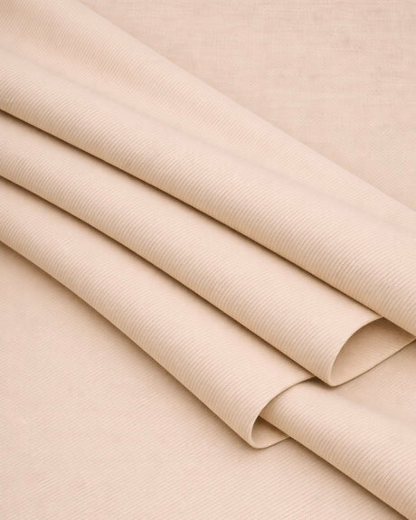 Beige Denim Look Stretch Twill