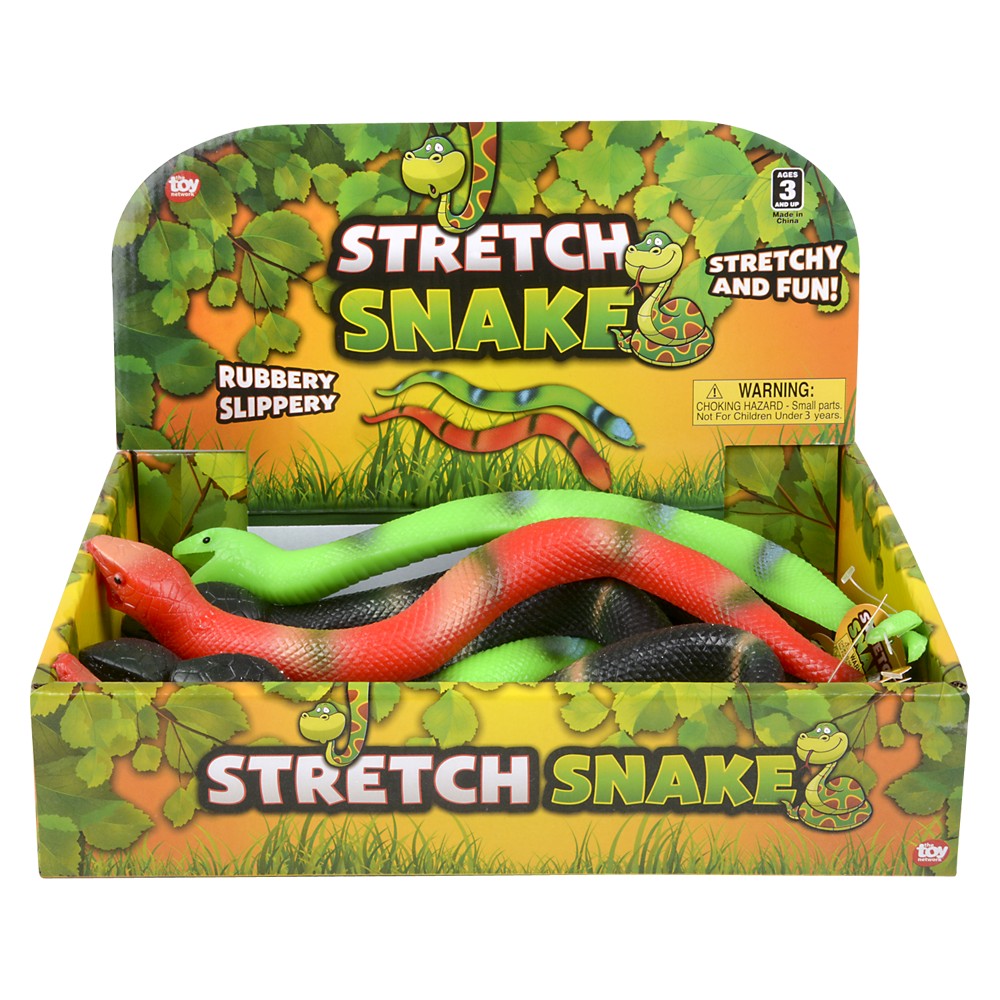 Stretchy Snake 15" Assorted (12 Pc Display)