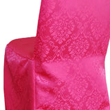 1 Piece Timeless Damask Jacquard Polyester Chair Cover Fuchsia