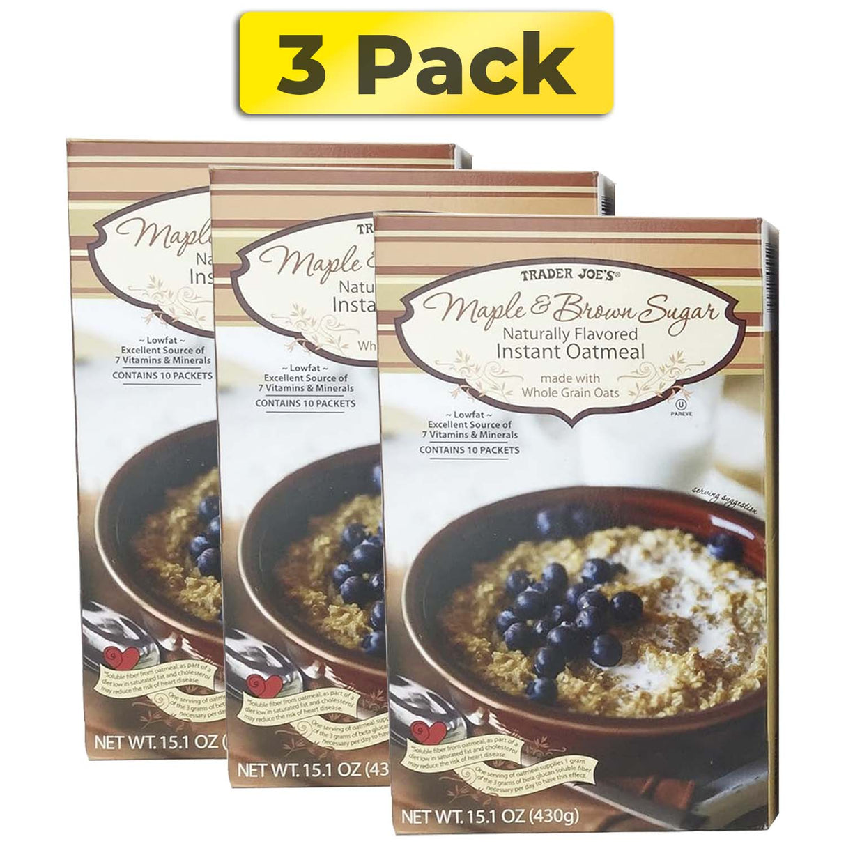 Trader Joe's Maple & Brown Sugar Naturally Flavored Instant Oatmeal