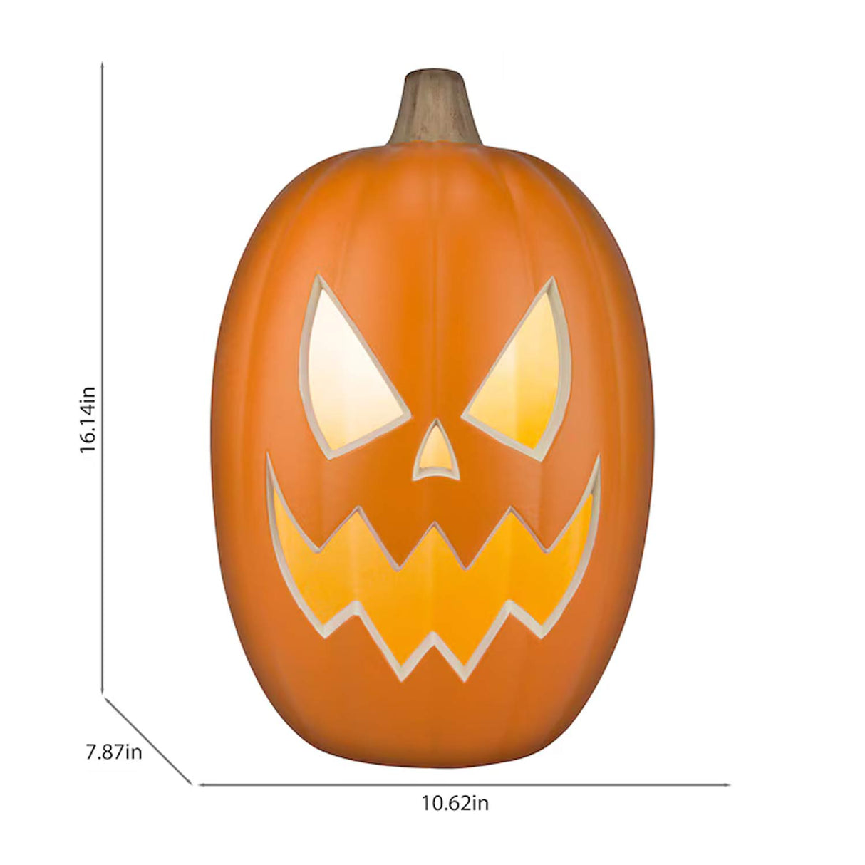 1.5-ft Pre Lit Halloween Jack O Lantern Pumpkin Decor with Flickering LED Light