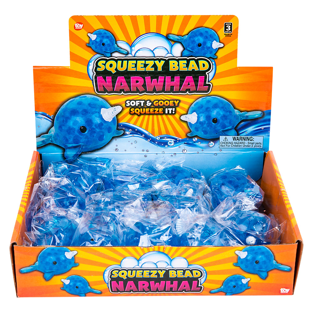 Squeezy Bead Narwhal (12 PC Display)